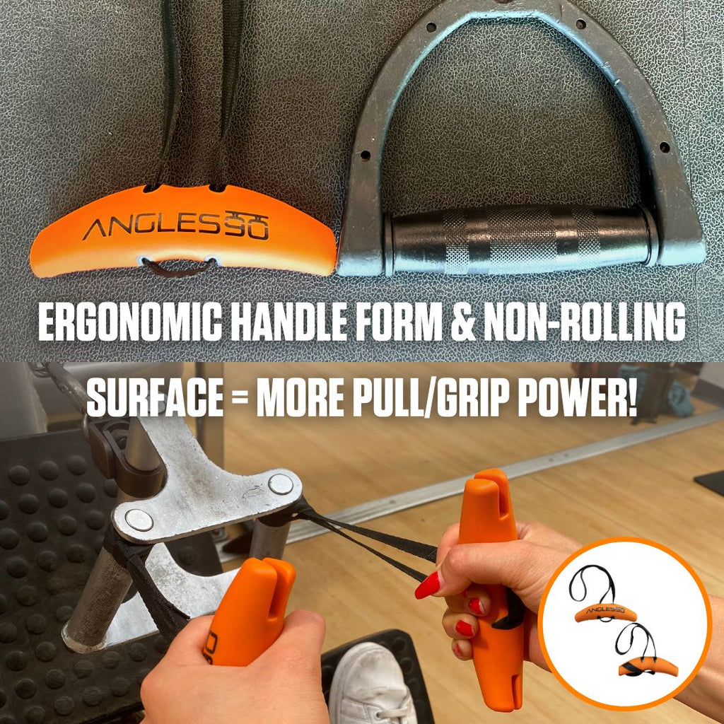 Maximizing workout efficiency with ergonomic, non-rolling A90 Full Set Grips for enhanced pull strength!
