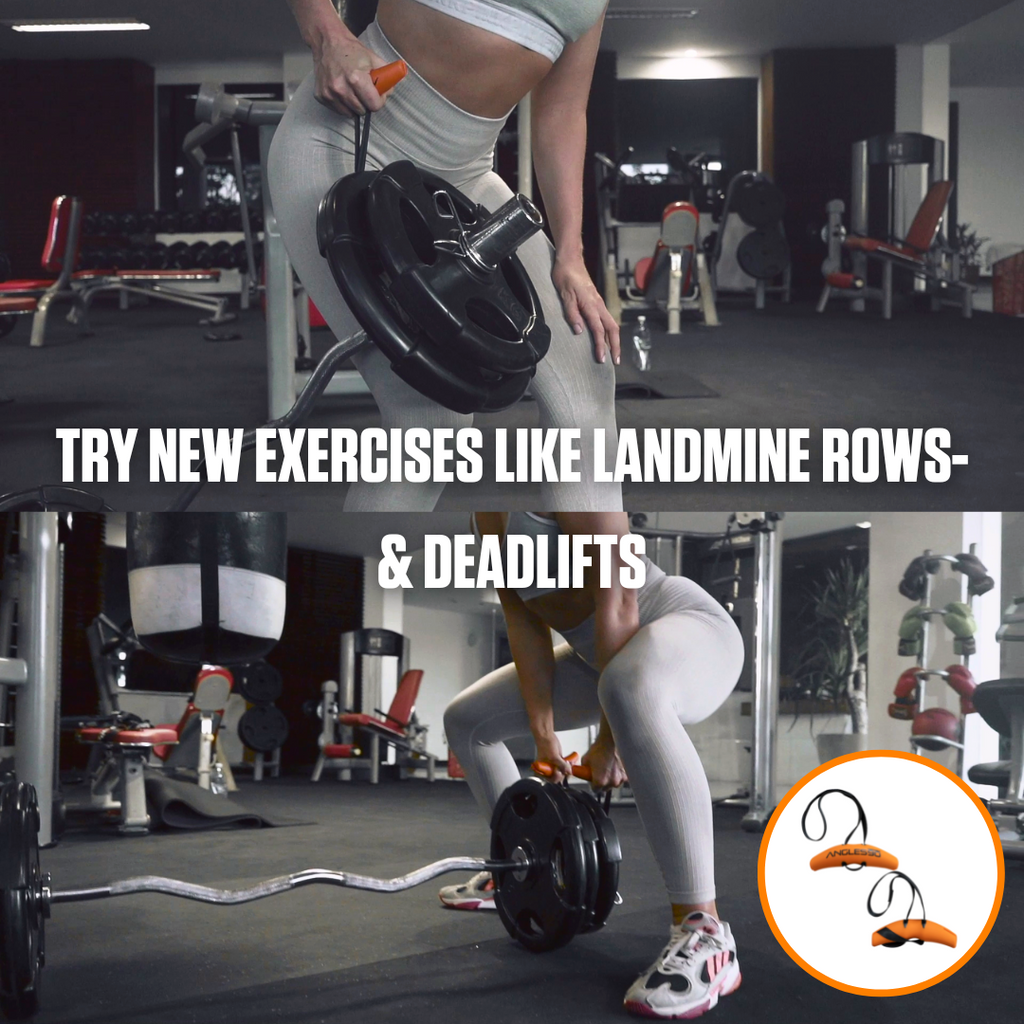 Enhance your workout routine with innovative moves: discover landmine rows and deadlifts for full-body strength using Angles90 Wood (Limited Edition) Grips.